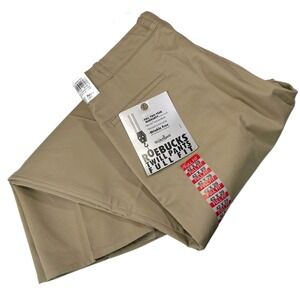Roebucks 38x29 Tan Twill Pants Full Fit Wrinkle Free Vintage Workwear Dadcore